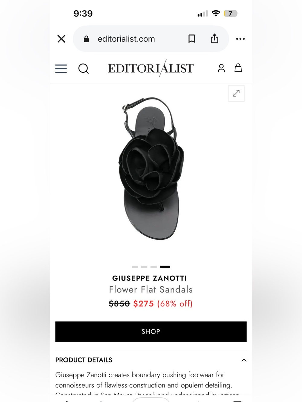 Giuseppe Zanotti Black Floral Appliqués Ankle Slingback Sandals 36.5